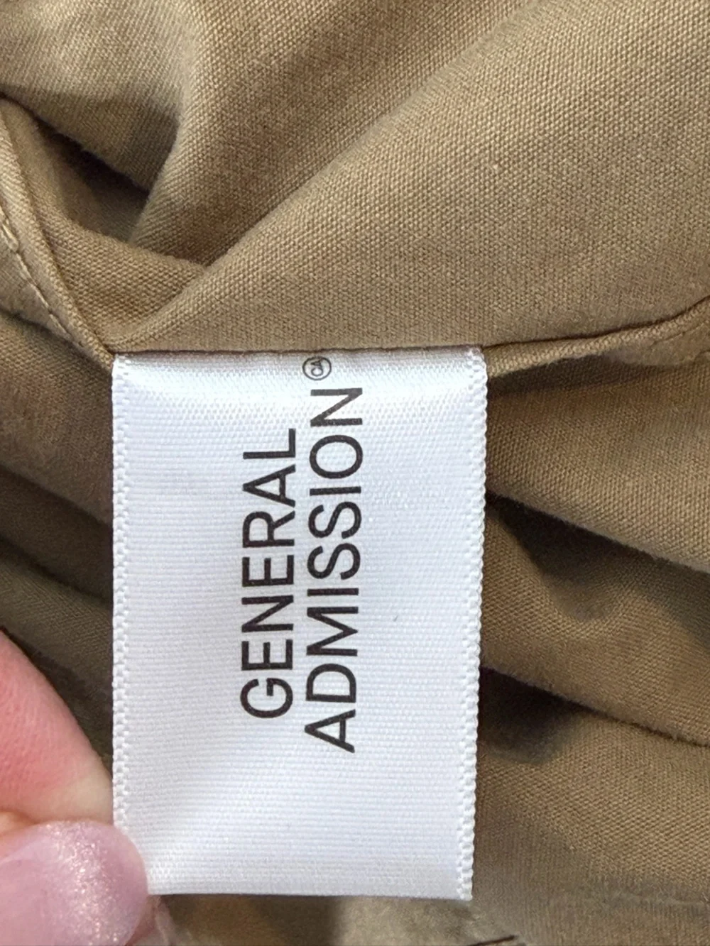 General Admission Hunting Jacket Khaki Size XL NWT